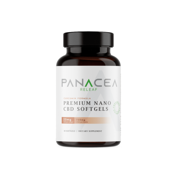 Panacea Releaf CBD Softgels with Curcumin